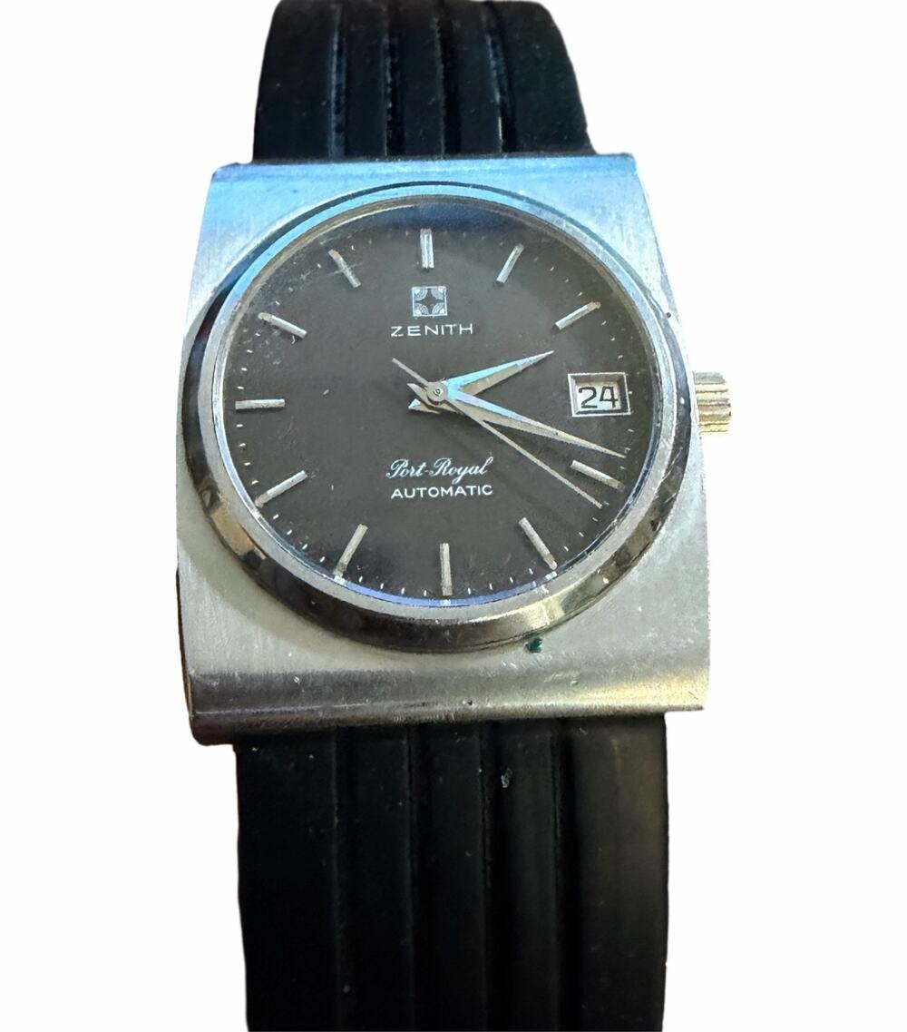 Zenith Port Royal Automatic Date Black Dial Square Men's Watch